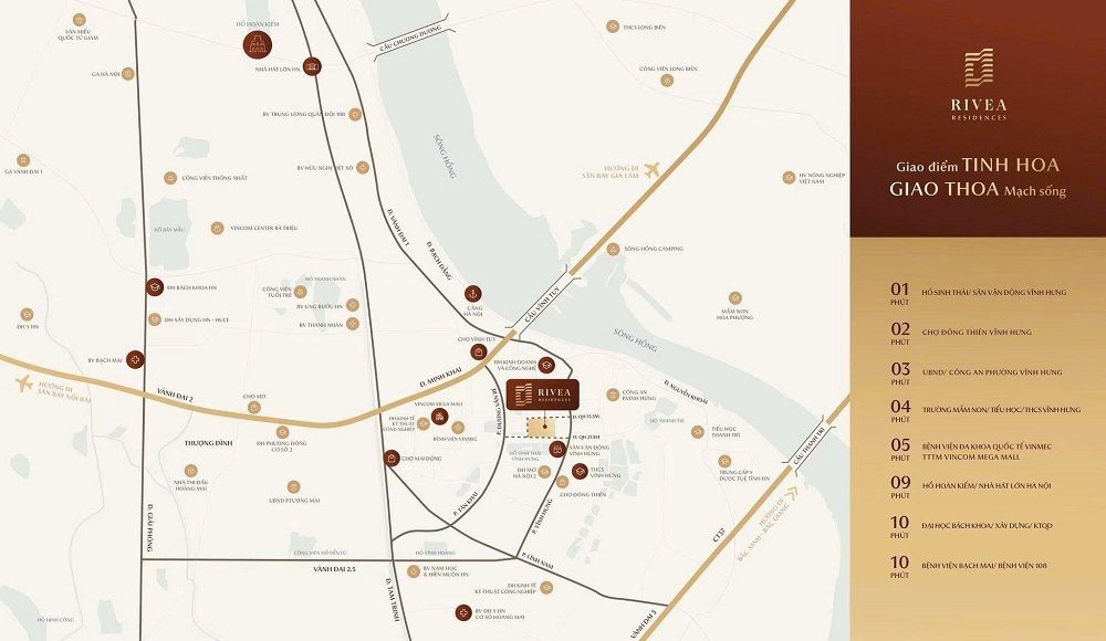 Rivea Residences liền kề nhiều tuyến giao thông huyết mạch